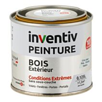 Peinture Extérieure Bois 10 ans Gris Clair Satin 0,125L - INVENTIV