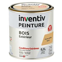 Peinture Extérieure Bois 10 ans Jaune Sable Satin 0,5L - INVENTIV
