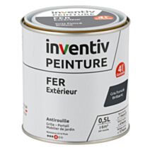 Peinture extérieure fer Garantie 4 ans gris foncé brillant 0,5 L - INVENTIV