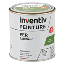 Peinture Extérieure Fer Garantie 4 ans Vert Brillant 0,5L - INVENTIV