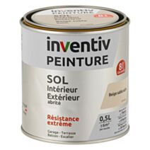 Peinture extérieure sol Garantie 8 ans beige sable satin 0,5 L - INVENTIV