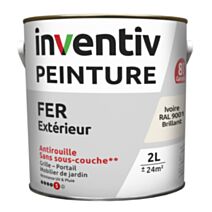 Peinture fer brillante Ivoire 2L - INVENTIV