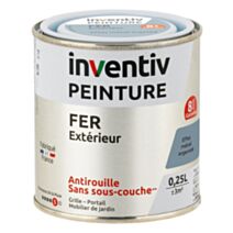 Peinture fer brillante Argenté 0,25L - INVENTIV