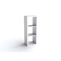 Étagère de Rangement 3 Cases 38x105,2x32cm Blanc - BOREAL