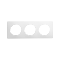 Plaque 3 Postes Eclipse Blanc - INVENTIV