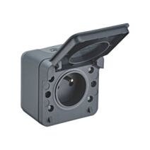Prise 2Pôles + Terre étanche IP55 Terra Anthracite - INVENTIV
