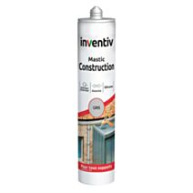 Mastic Construction silicone gris 300 mL - INVENTIV