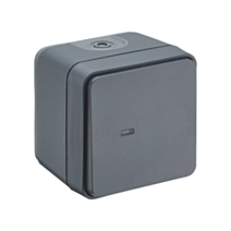 Bouton poussoir lumineux Terra anthracite - INVENTIV