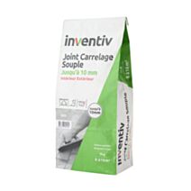 Joint carrelage souple Int/Ext jusquà 10mm gris 5kg - INVENTIV