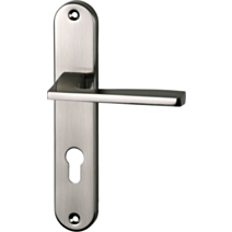 Poignée de porte extérieure Val entraxe 195 cylindre nickel alu  - INVENTIV