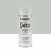 Peinture aérosol Multisupports ultra-couvrant gris galet mat 400ml - INVENTIV