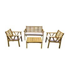 Salon de jardin Yzia acacia blanchi - INVENTIV