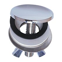 Cache trou laiton Ø43mm chrome - INVENTIV