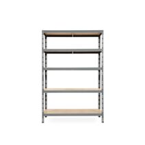 Etagère 5 plateaux métal/bois 50x120xH.179cm - INVENTIV