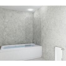 Pare baignoire verre trempé 6mm 2 faces easy clean 80,7x135,6cm transparent - INVENTIV