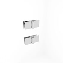 Charnières de jonction pare baignoire inox chromé 2 pcs - INVENTIV
