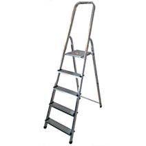 Escabeau 5 marches alu - acier - 1ER