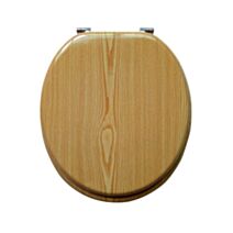 Abattant WC Woody pin finition zinc 42x1cm bois clair - 1ER