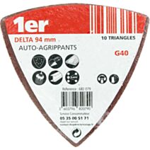 Patins abrasifs delta 95 auto agrippants grains 40 - 1ER