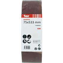 Bandes sans fin abrasif 75x533mm grain 80 - 1ER