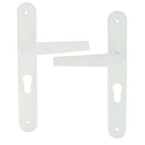 Poignée de porte à cylindre Chloé aluminium blanc entraxe 195mm - 1ER