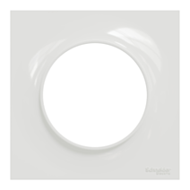 Plaque interrupteur simple Odace Styl blanc - SCHNEIDER ELECTRIC
