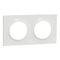 Plaque double Odace Styl blanc - SCHNEIDER ELECTRIC