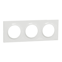 Plaque triple Odace Styl blanc - SCHNEIDER ELECTRIC