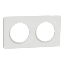 Plaque double Odace Touch blanc - SCHNEIDER ELECTRIC