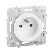 Prise 2 P+T Odace blanc - SCHNEIDER ELECTRIC