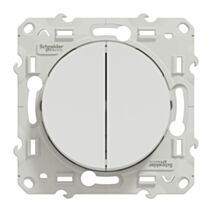 Interrupteur va-et-vient et poussoir Odace blanc - SCHNEIDER ELECTRIC