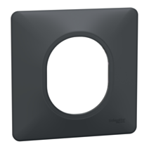 Plaque simple Ovalis gris anthracite - SCHNEIDER ELECTRIC