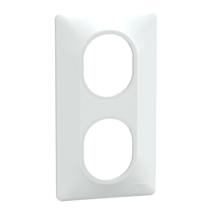 Plaque double verticale Ovalis blanc - SCHNEIDER ELECTRIC