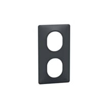 Plaque double verticale Ovalis gris anthracite - SCHNEIDER ELECTRIC