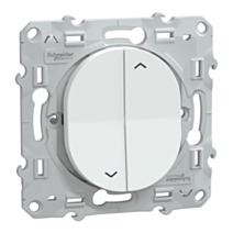 Interrupteur volet roulant à assembler Ovalis blanc - SCHNEIDER ELECTRIC