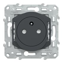 Prise avec terre affleurante avec griffes Ovalis anthracite - SCHNEIDER ELECTRIC