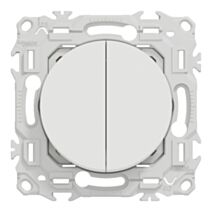 Interrupteur double va-et-vient ou poussoir blanc craie - SCHNEIDER ELECTRIC