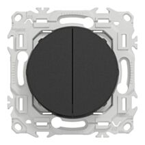 Interrupteur double va-et-vient ou poussoir noir onyx - SCHNEIDER ELECTRIC