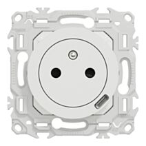 Prise 2P+T affleurante chargeur USB-C 18W blanc craie - SCHNEIDER ELECTRIC