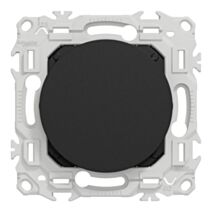 Obturateur Odace pré-perçage noir onyx - SCHNEIDER ELECTRIC