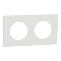 Plaque de finition 2 postes Blanc craie - SCHNEIDER ELECTRIC