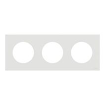 Plaque de finition 3 postes Blanc craie - SCHNEIDER ELECTRIC