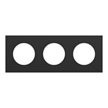 Plaque de finition 3 postes noir onyx - SCHNEIDER ELECTRIC