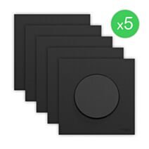 Interrupteur Odace lot de 5 va et vient ou poussoir noir - SCHNEIDER ELECTRIC