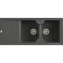 Evier à encastrer 2 bacs 116 cm gris titane Victoria