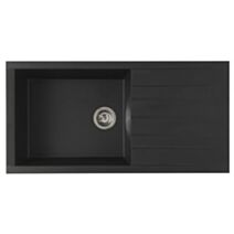 Évier résine 1 cuve SMC 100x50cm noir pailletté