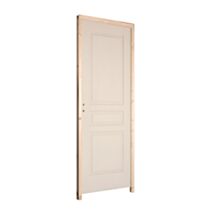 Bloc porte intérieur alvéolaire 204x83cm brut poussant gauche serrure clé - BALLAY