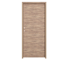 Bloc porte mélaminé chêne foncé poussant droit 83cm - BALLAY