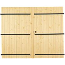 PORTE DE GARAGE en SAPIN du NORD PEFC 27MM  240X20