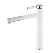 Mitigeur évier Ultrate  H.298 mm - blanc et chromé - ESSEBAGNO